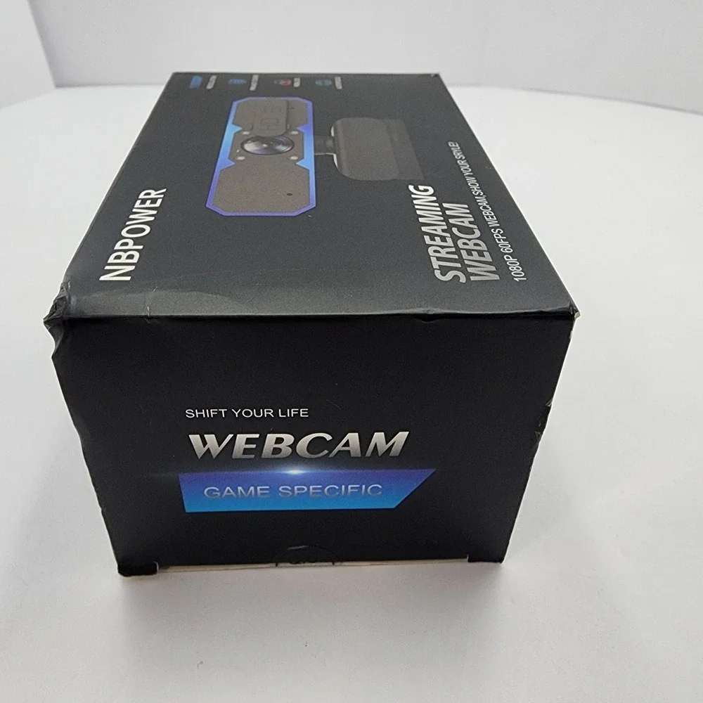 NBPOWER Black 1080P 60Fps Autofocus Digital Streaming Webcam With Microphone